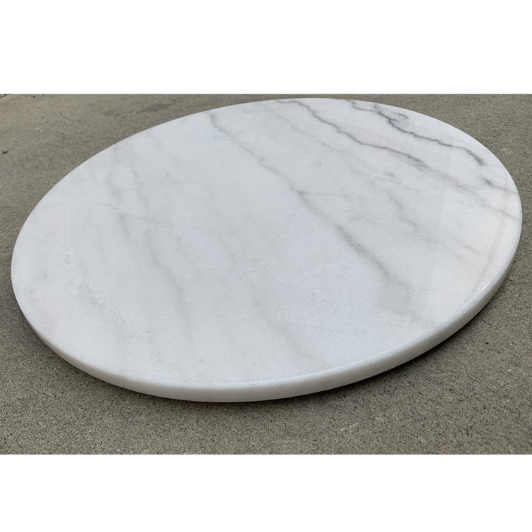 Ivy Bronx Argomaniz Inches Round Marble Turntable Lazy Susan